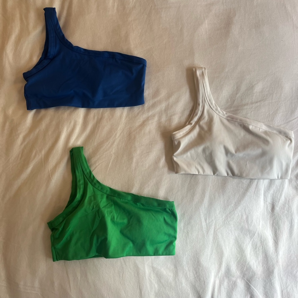 Target one shoulder sports bra bundle all size medium